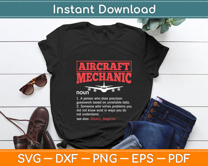 Aircraft Mechanic Definition Airplane Aircraft Mechanic Svg Digital Cutting File