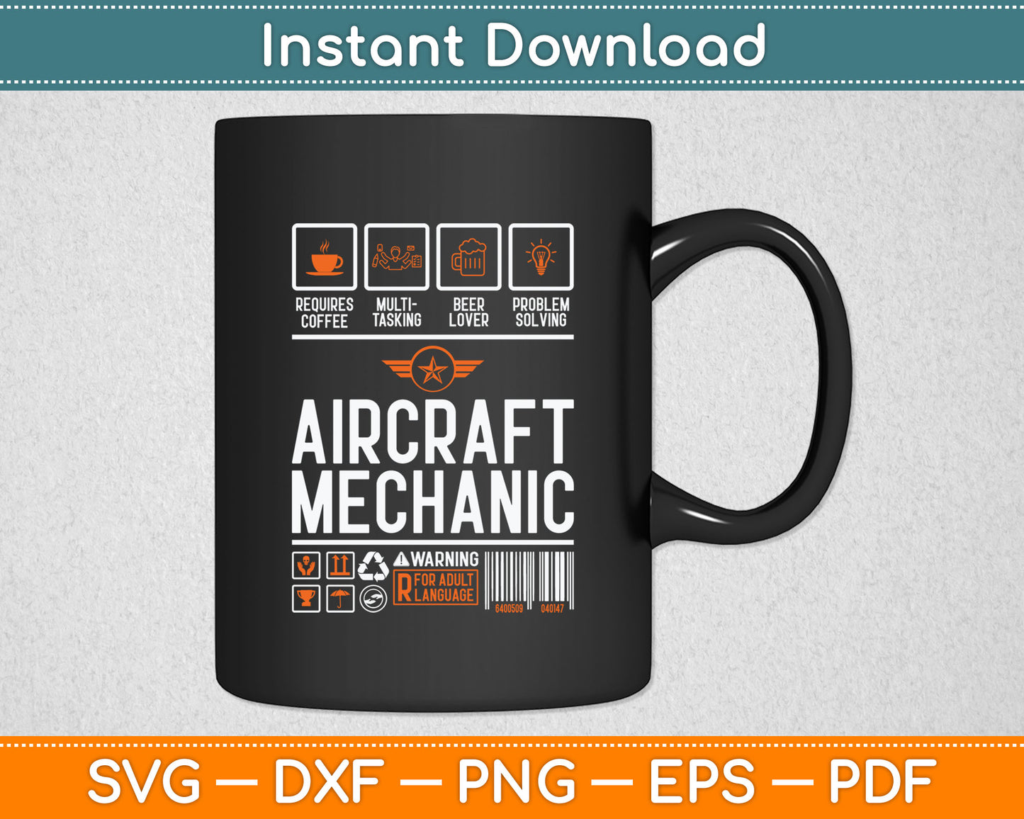 Aircraft Mechanic Gift Cute Aircraft Work Wear Svg Digital Cutting File
