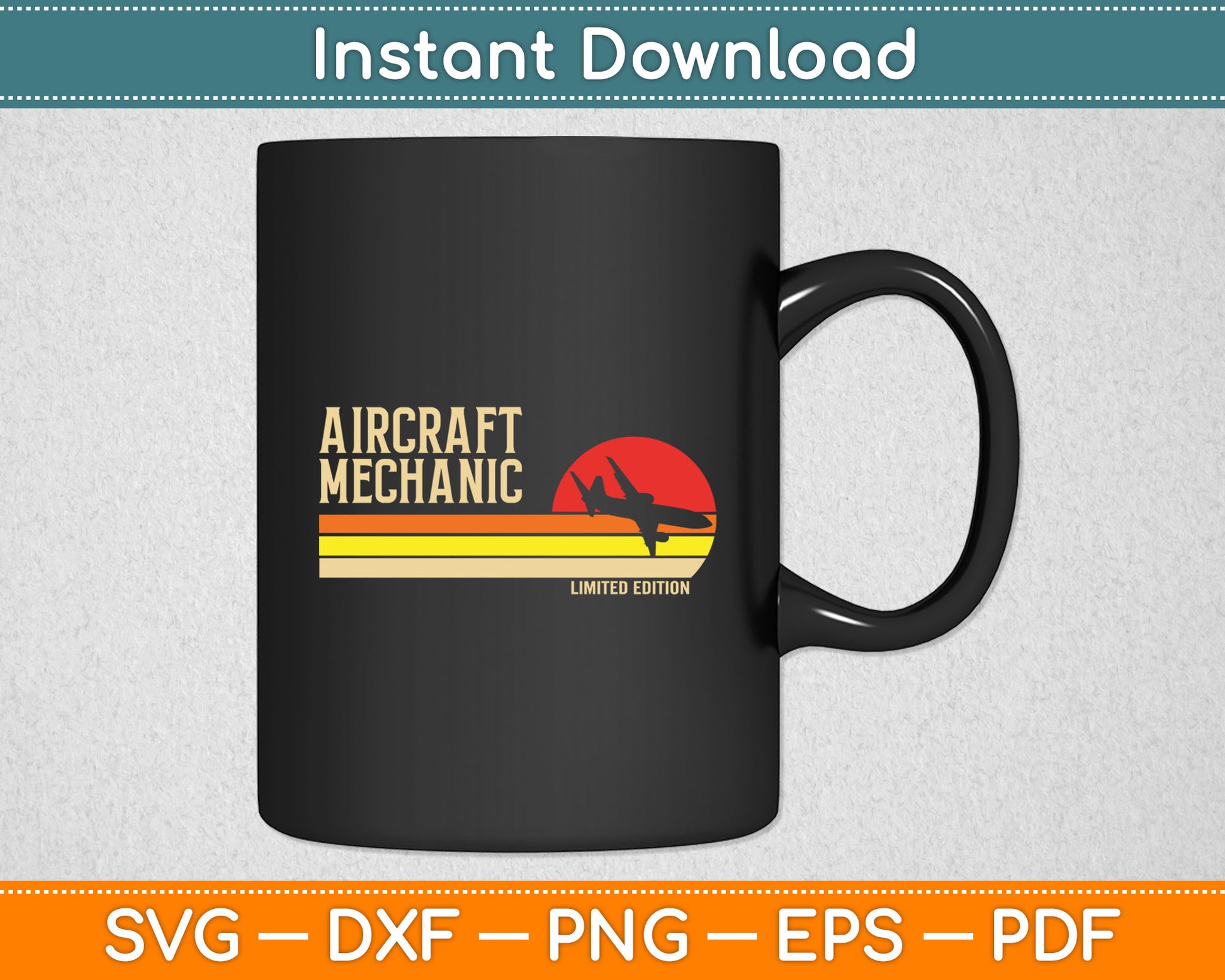 Aircraft Mechanic Limited Edition Retro Aviation Svg Digital Cutting File