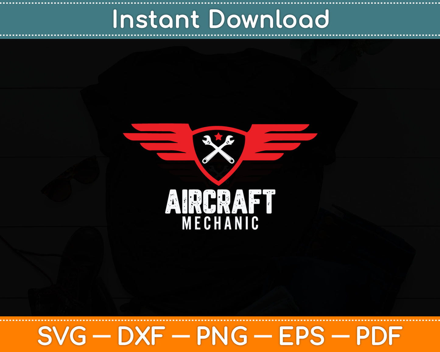 Aircraft Mechanic Maintenance Aviation Technician Svg Digital Cutting File