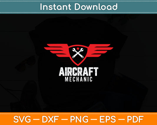 Aircraft Mechanic Maintenance Aviation Technician Svg Digital Cutting File