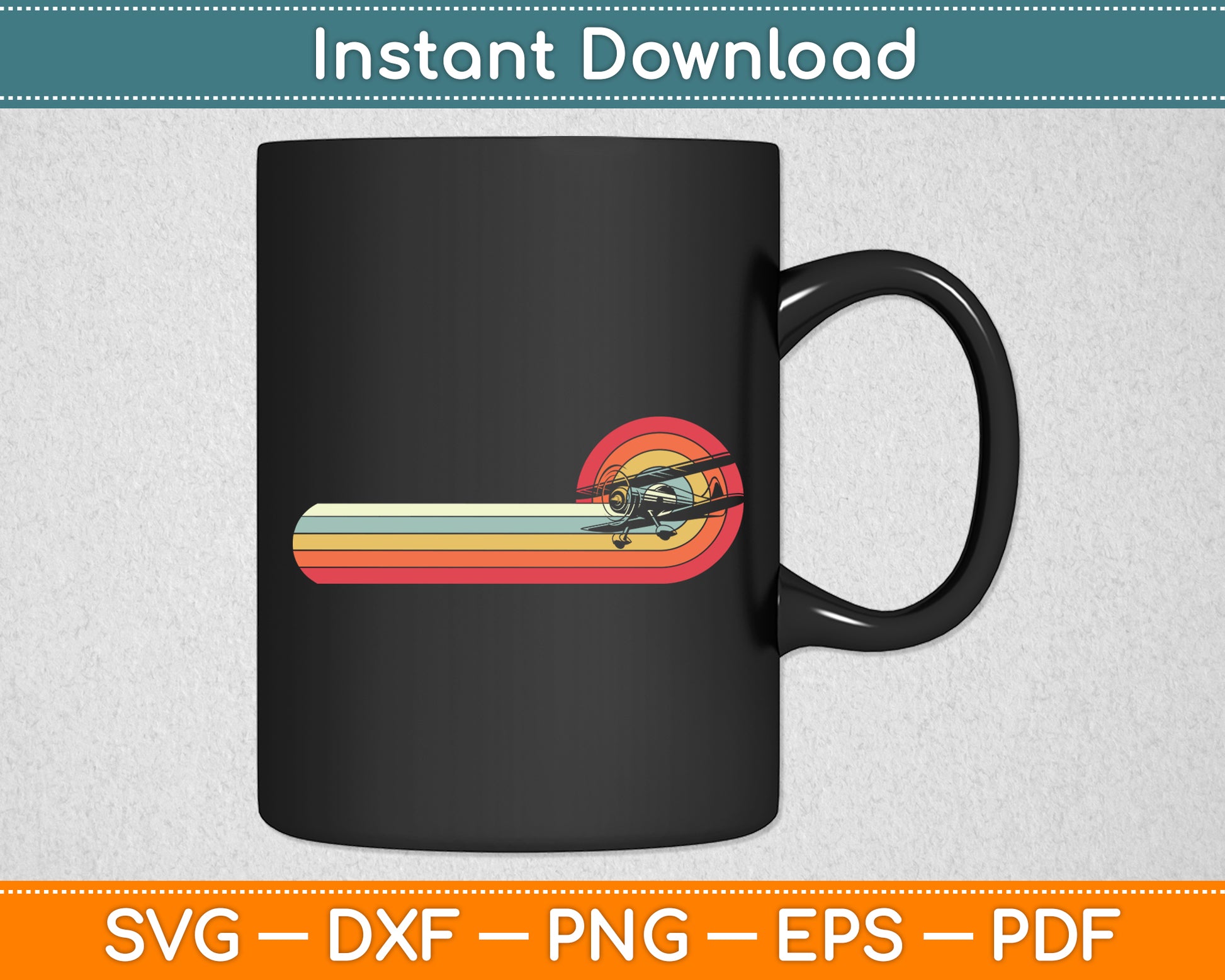 Vintage Retro Airplane Aviation Mechanic Pilot Svg Desisn Digital Cutting File