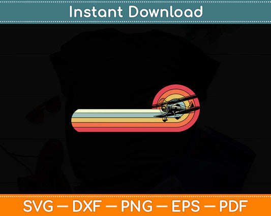 Vintage Retro Airplane Aviation Mechanic Pilot Svg Desisn Digital Cutting File