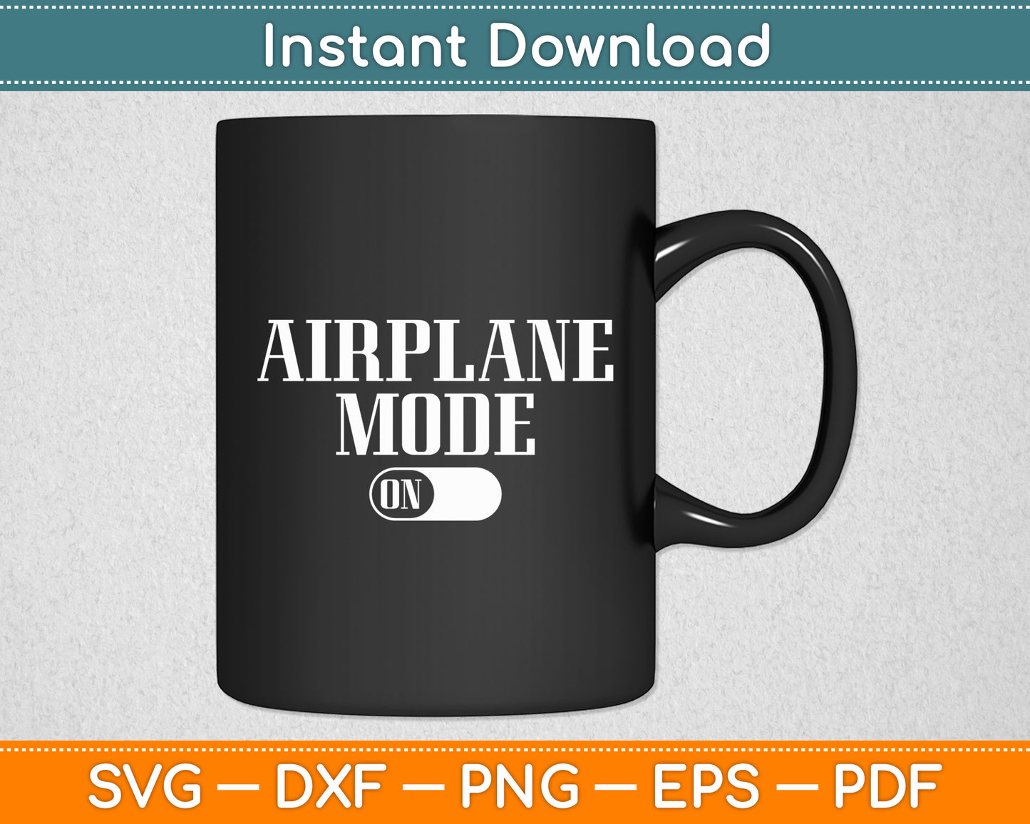 Airplane Mode On Pilot Flying Aircraft Airline Plane Svg Png Dxf Digital Cutting File