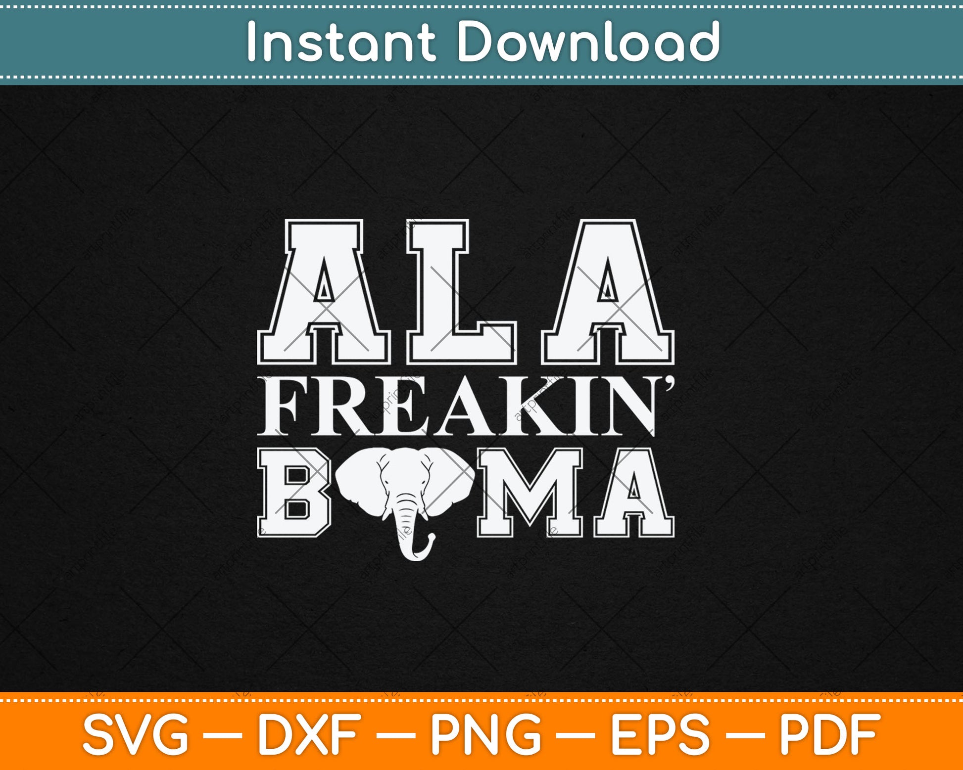 Ala Freakin Bama Alabama Svg Digital Cutting File