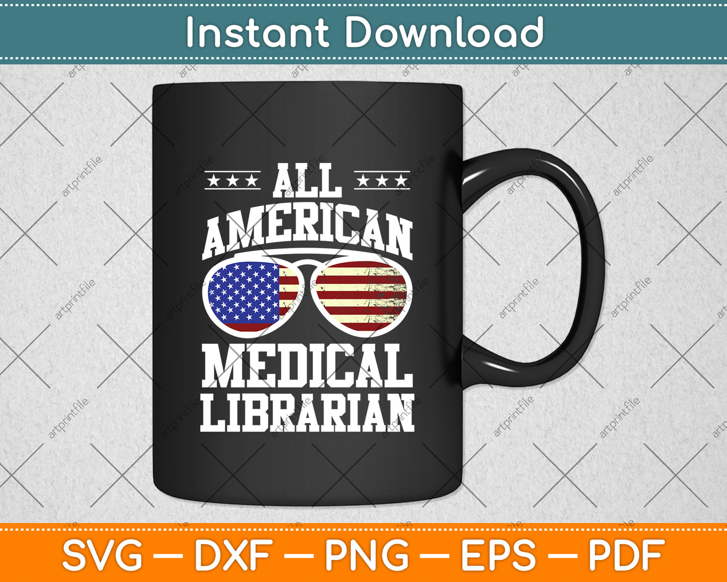 All American Medical Librarian Svg Digital Cutting File