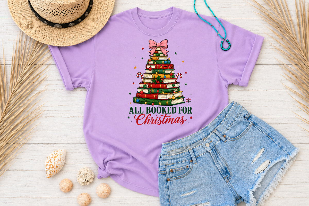 All Booked For Christmas PNG Book Lover Christmas Sublimation