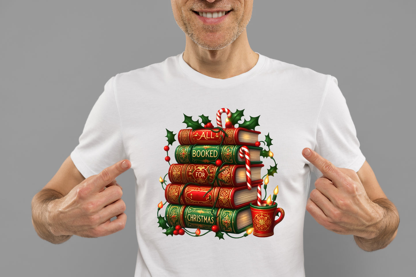 All Booked for Christmas PNG Christmas Books Clipart