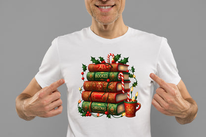 All Booked for Christmas PNG Christmas Books Clipart