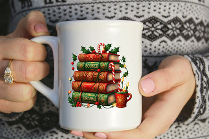 All Booked for Christmas PNG Christmas Books Clipart