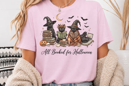 All Booked for Halloween Black Cat PNG Sublimation