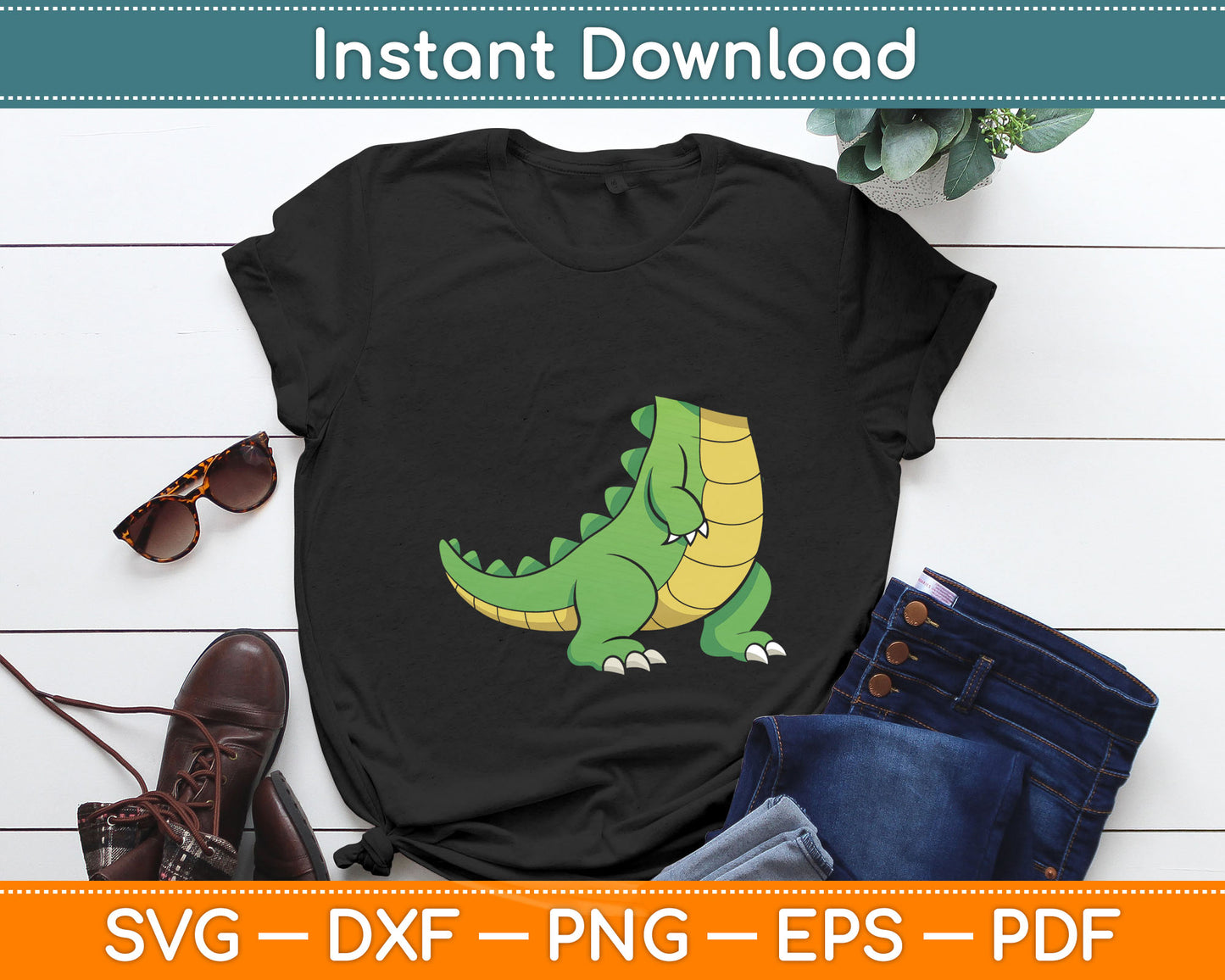 Alligator Costume - Gator Crocodile Zoo Animal Lover Svg Digital Cutting File