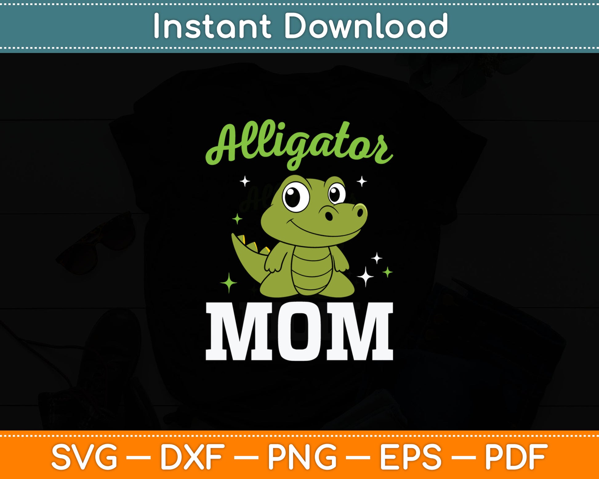 Alligator Mom Gator Girl Zookeeper Crocodile Svg Digital Cutting File