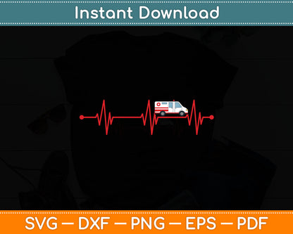 Ambulance Emergency Services Heartbeat EKG Pulse Medical Svg Digital Cutting File