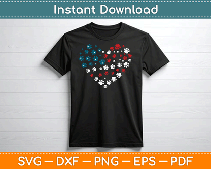 American Flag Patriotic Dog 4th of July SVG Digital Cutting File