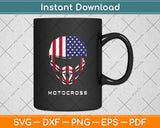 American Dirt Bike Motocross Svg Digital Cutting File