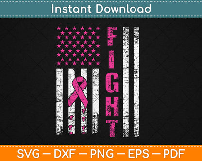 American Flag Breast Cancer Awareness 4th Of July Svg Digital Cutting File