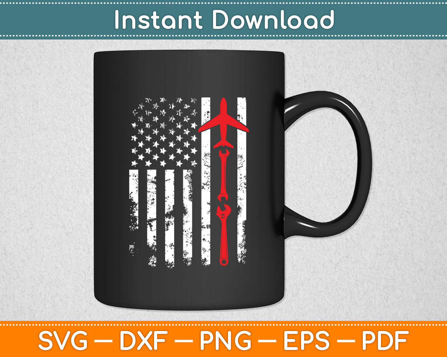 American Flag Cool Aircraft Mechanic Aircraft Technician Svg Digital Cutting File