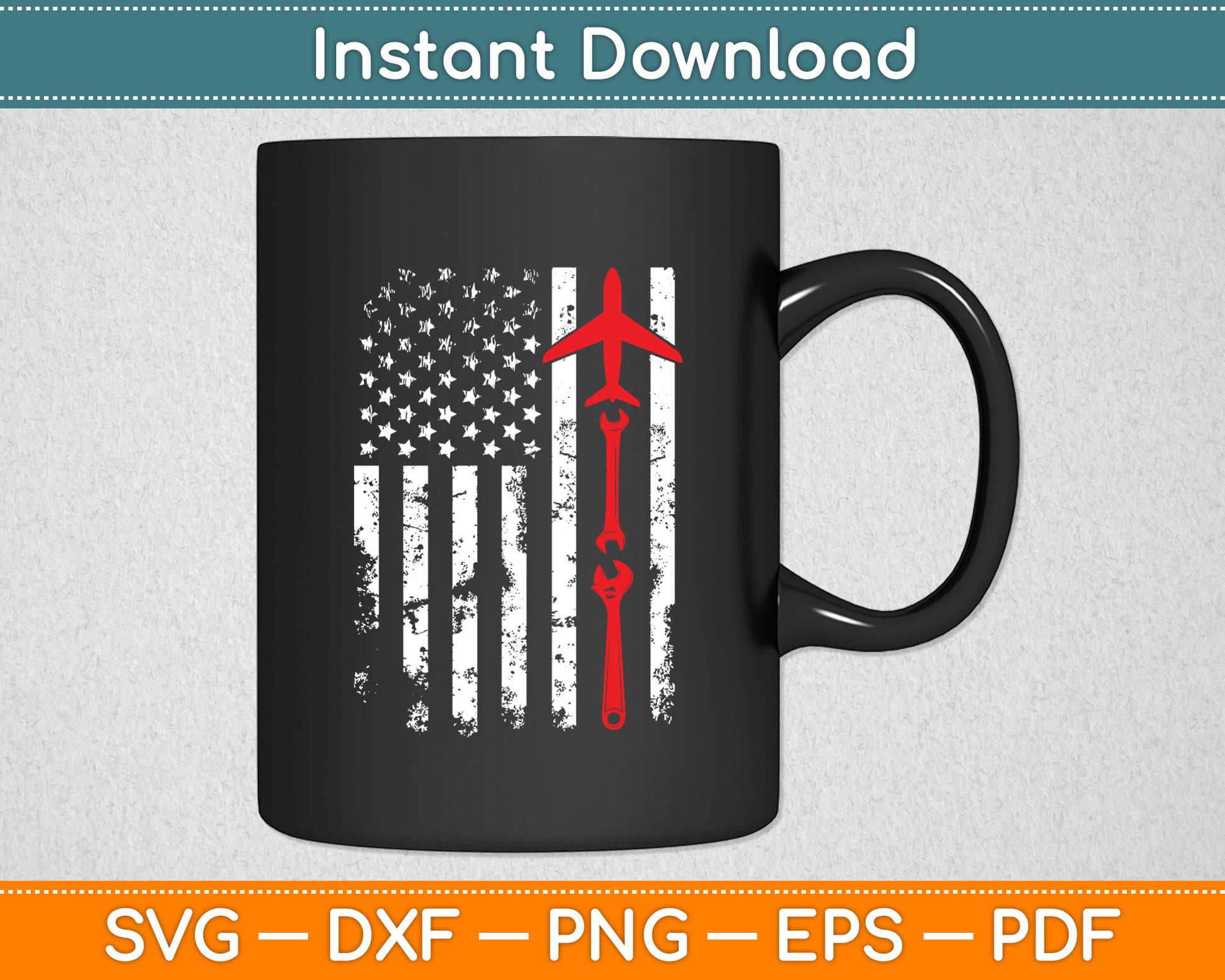 American Flag Cool Aircraft Mechanic Aircraft Technician Svg Digital Cutting File