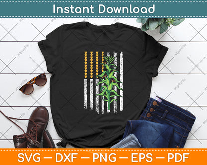 Corn Farmer - American Flag Crop Farmers Farm Farming Svg Digital Cutting File