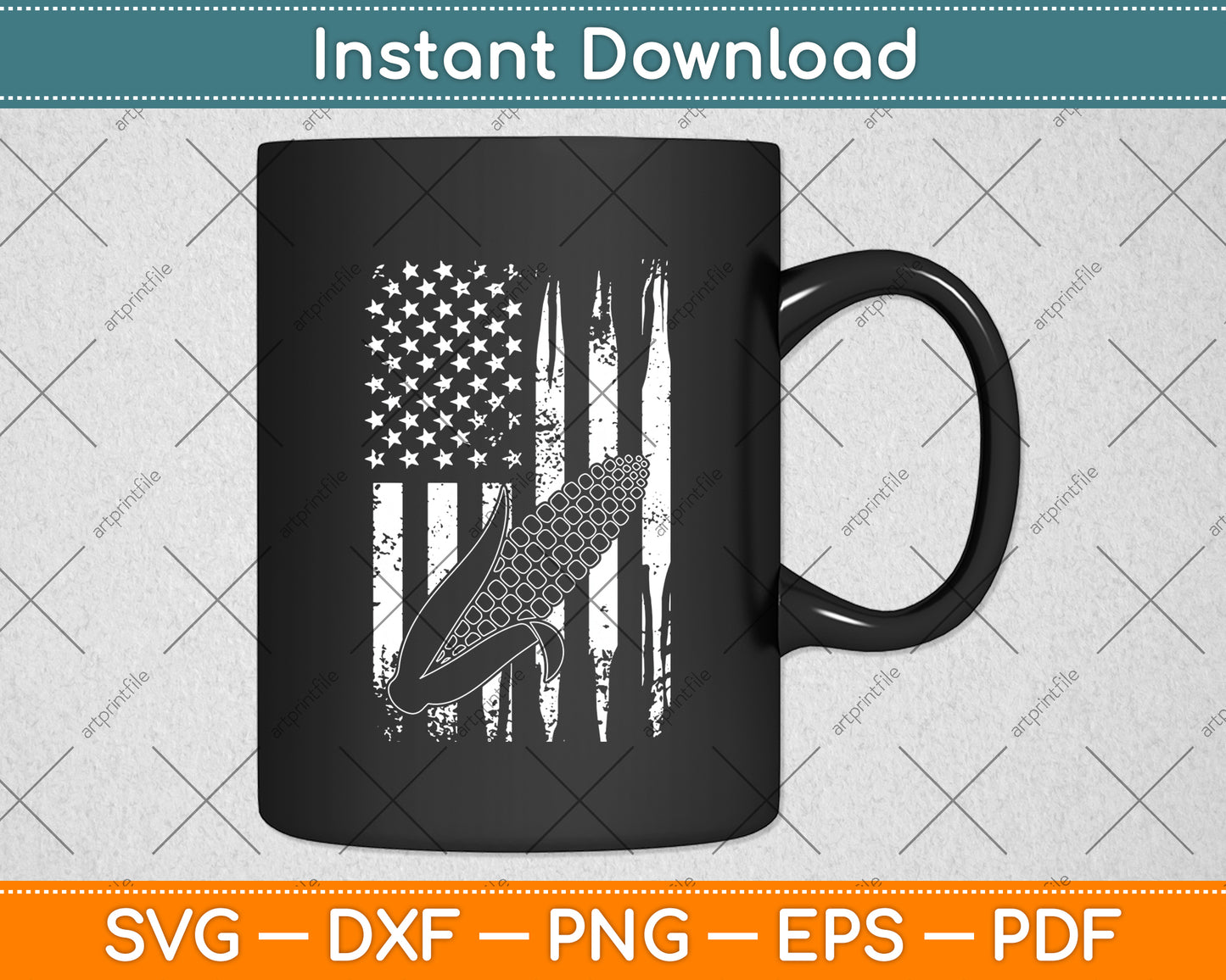 American Flag Corn Lover 4th of July Svg Digital Cutting File