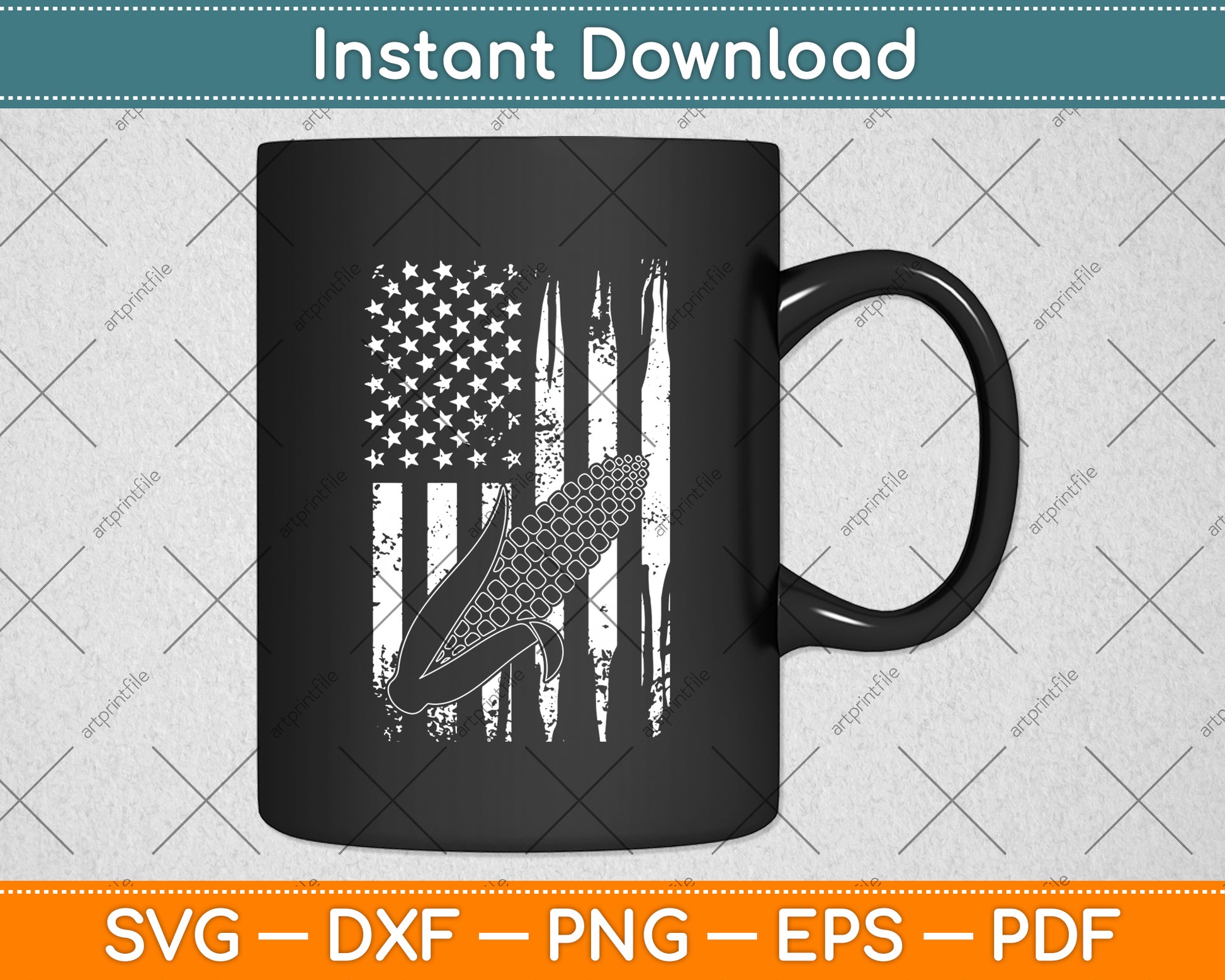 American Flag Corn Lover 4th of July Svg Digital Cutting File