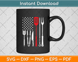 Funny American Flag Grilling Tools BBQ Grill Barbecue Tool Svg Digital Cutting File