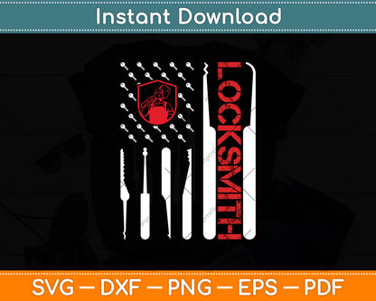 American Flag Lock Picker Cool Picker Key Locksmith Picking Svg Digital Cutting File