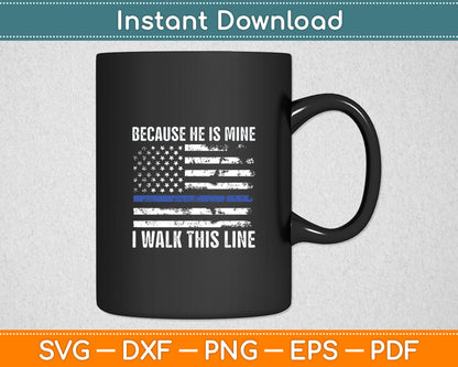 American Flag Police Officer Wife Gift Girlfriend Svg Digital Cutting File