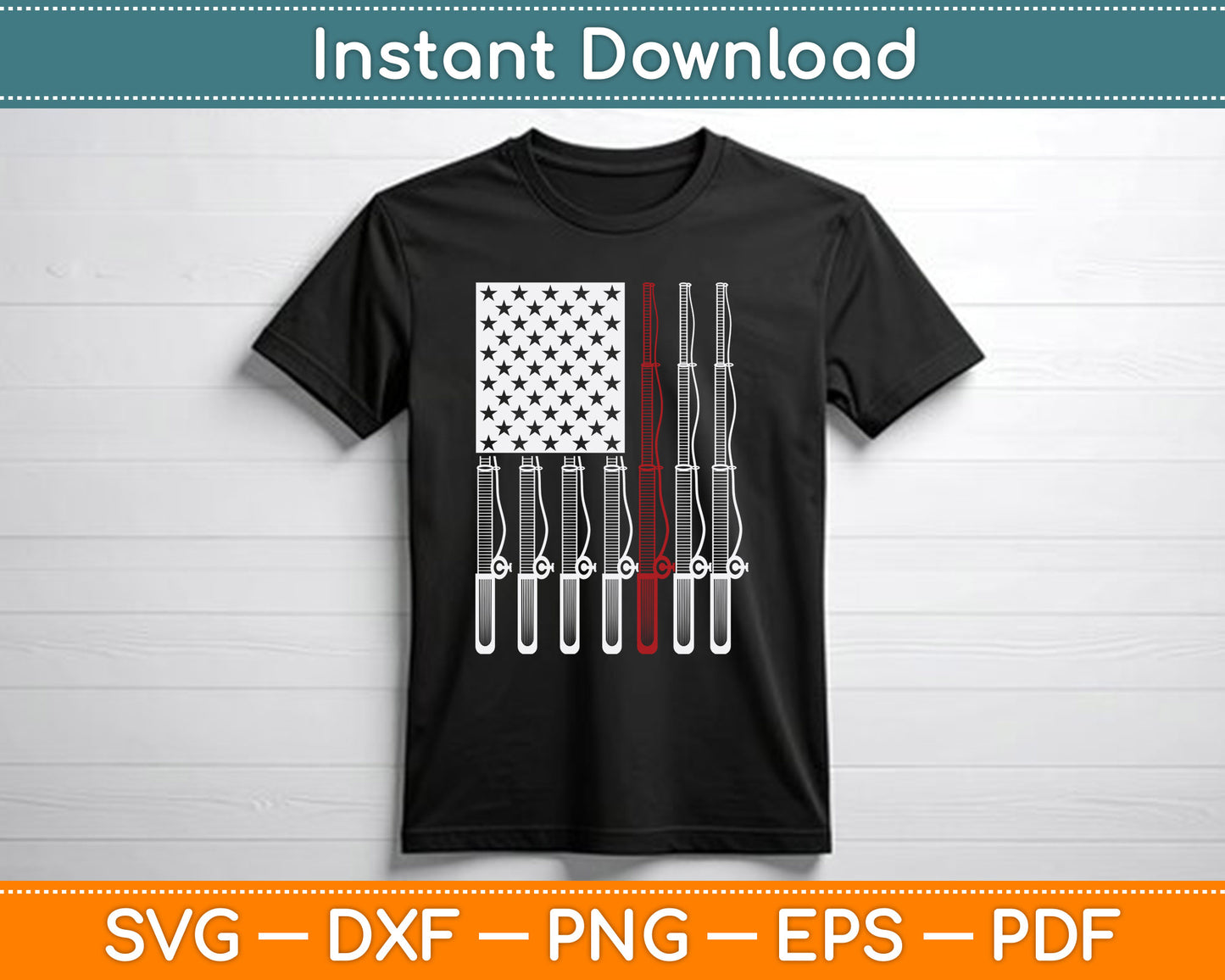 American Flag Reel Cool Uncle Fishing 4th of July SVG Digital Cutting File