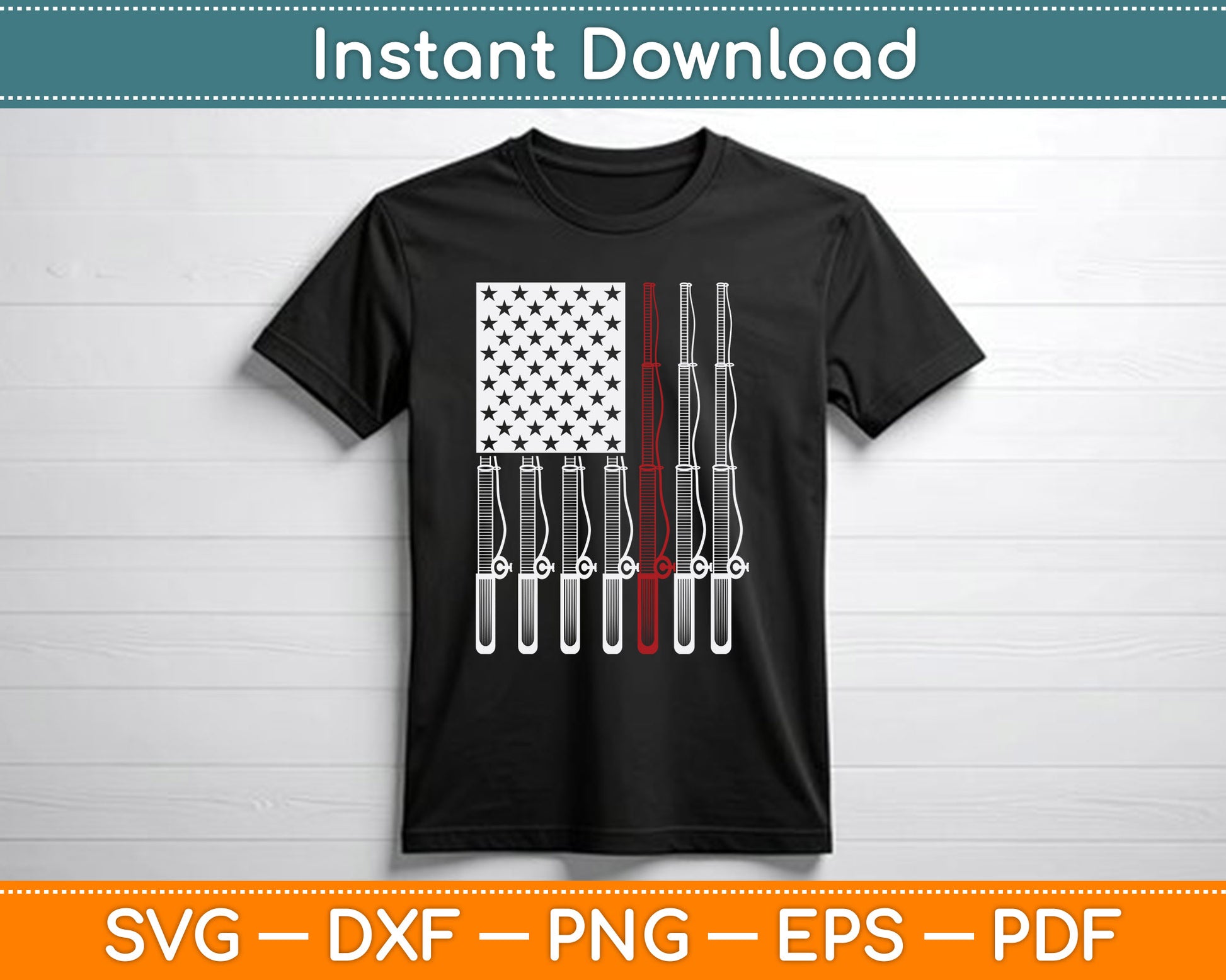 American Flag Reel Cool Uncle Fishing 4th of July SVG Digital Cutting File