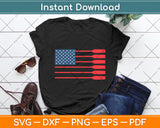 American Flag Rowing Funny Paddle Lover Svg Digital Cutting File