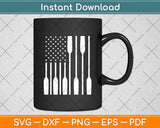 American Flag Rowing Paddle Lover Svg Digital Cutting File