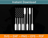 American Flag Rowing Paddle Lover Svg Digital Cutting File