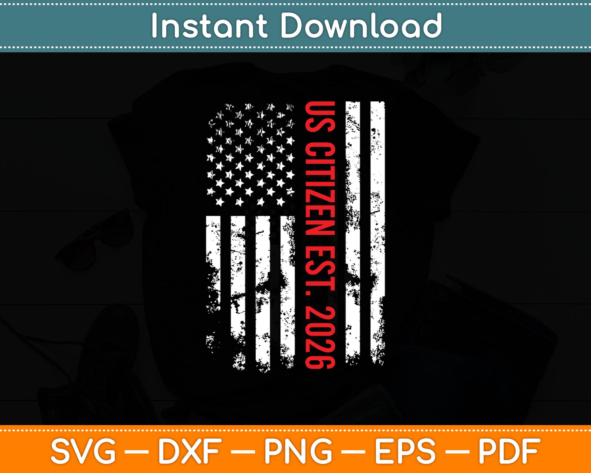 American Flag Senior Citizen Svg Digital Cutting File