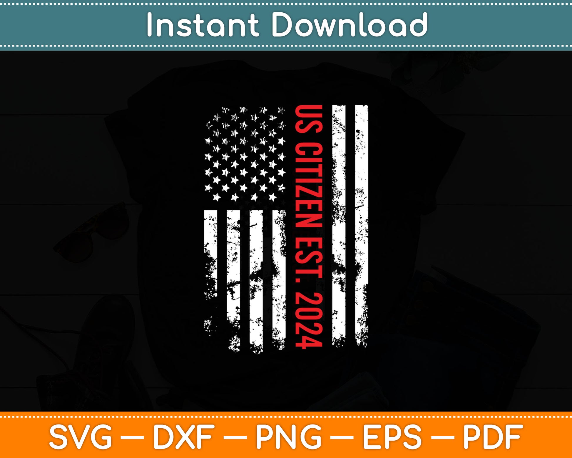 American Flag Senior Citizen Svg Digital Cutting File
