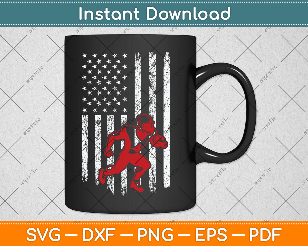 American Football 4th Of July Svg Digital Cutting File