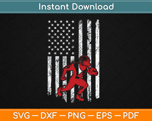 American Football 4th Of July Svg Digital Cutting File