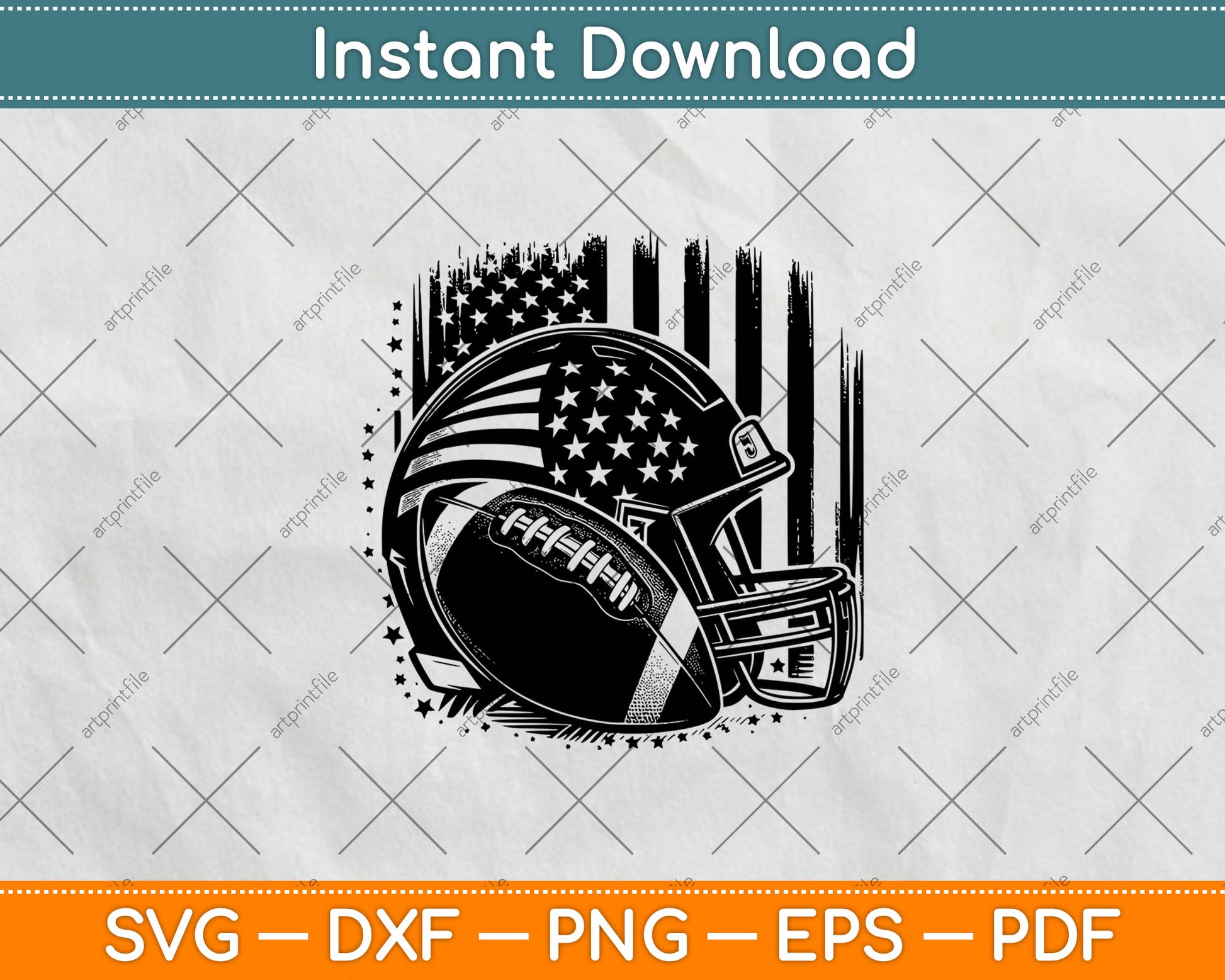 American Football Helmet Vector, Silhouette, American Football Helmet Svg Cutting File