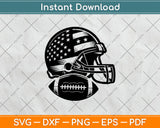 American Football Helmet 4th Of July Svg Digital Cutting File