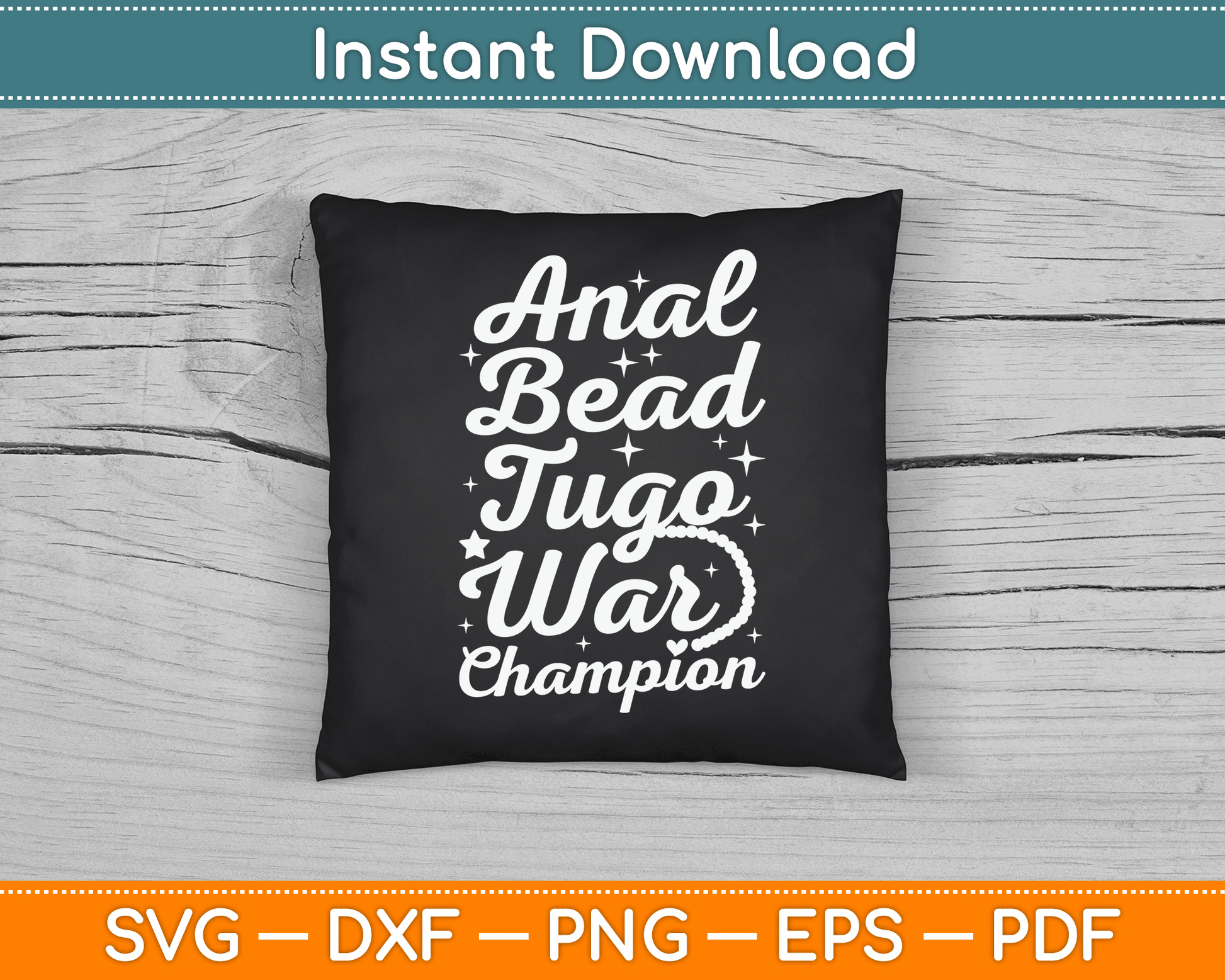 Anal Bead Tugo War Champion SVG Digital Cutting File