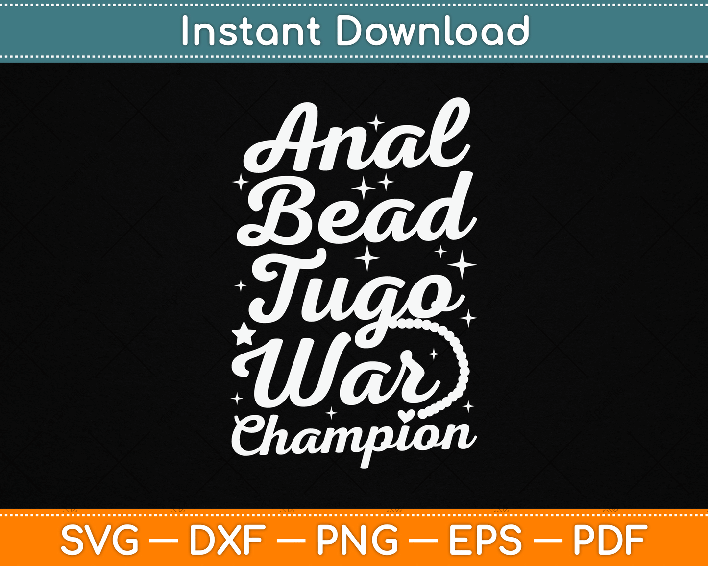 Anal Bead Tugo War Champion SVG Digital Cutting File