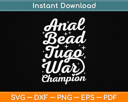 Anal Bead Tugo War Champion SVG Digital Cutting File