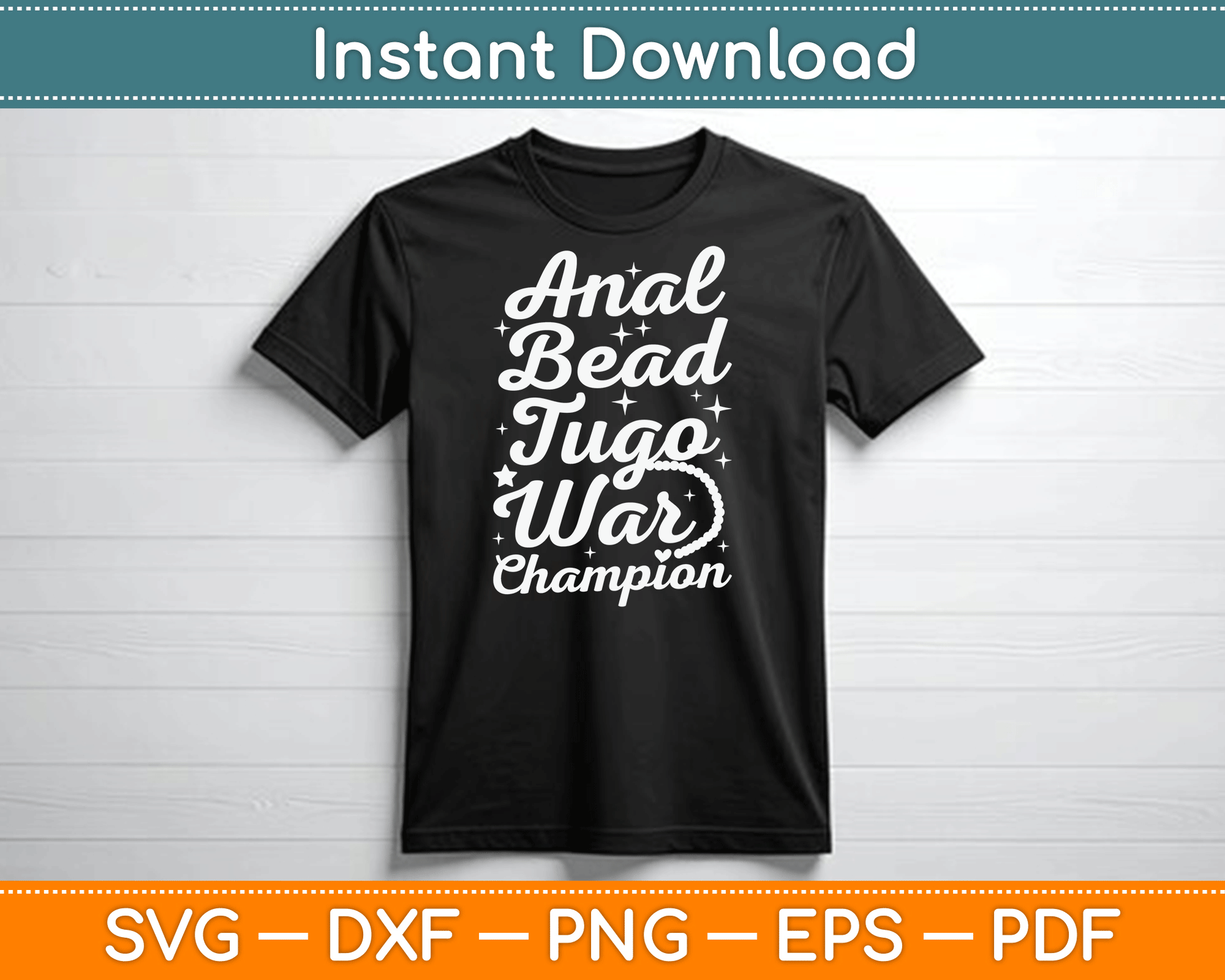 Anal Bead Tugo War Champion SVG Digital Cutting File