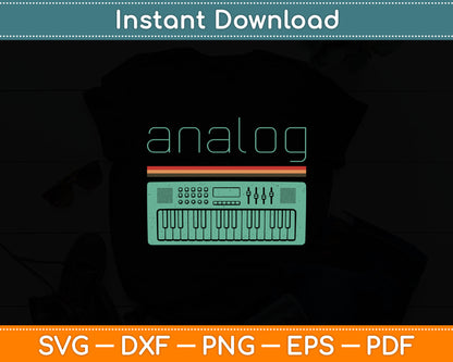 Analog Vintage Synthesizer Acid Nerd Synth 80s Svg Digital Cutting File