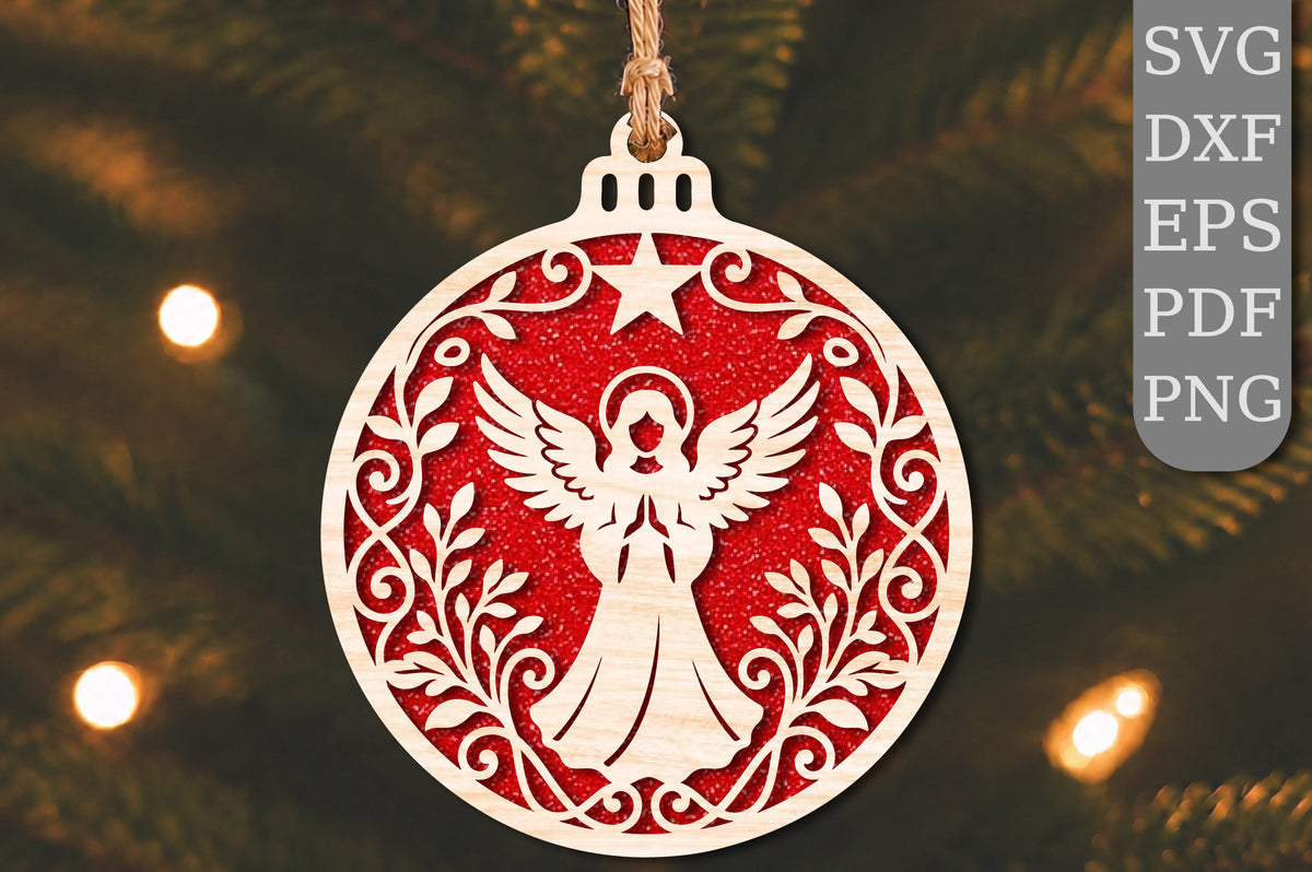 Angel Christmas Laser Cut Ornament