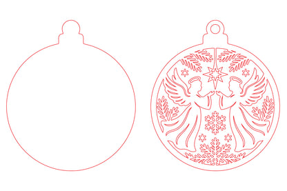 Christmas Angel Ornament Laser Cut SVG