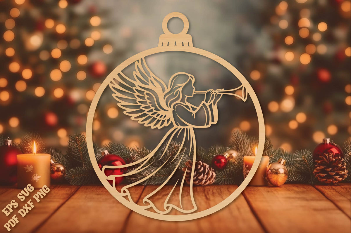 Angel Christmas Ornament SVG