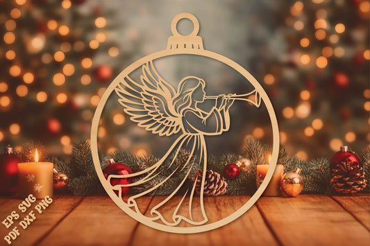 Angel Christmas Ornament SVG