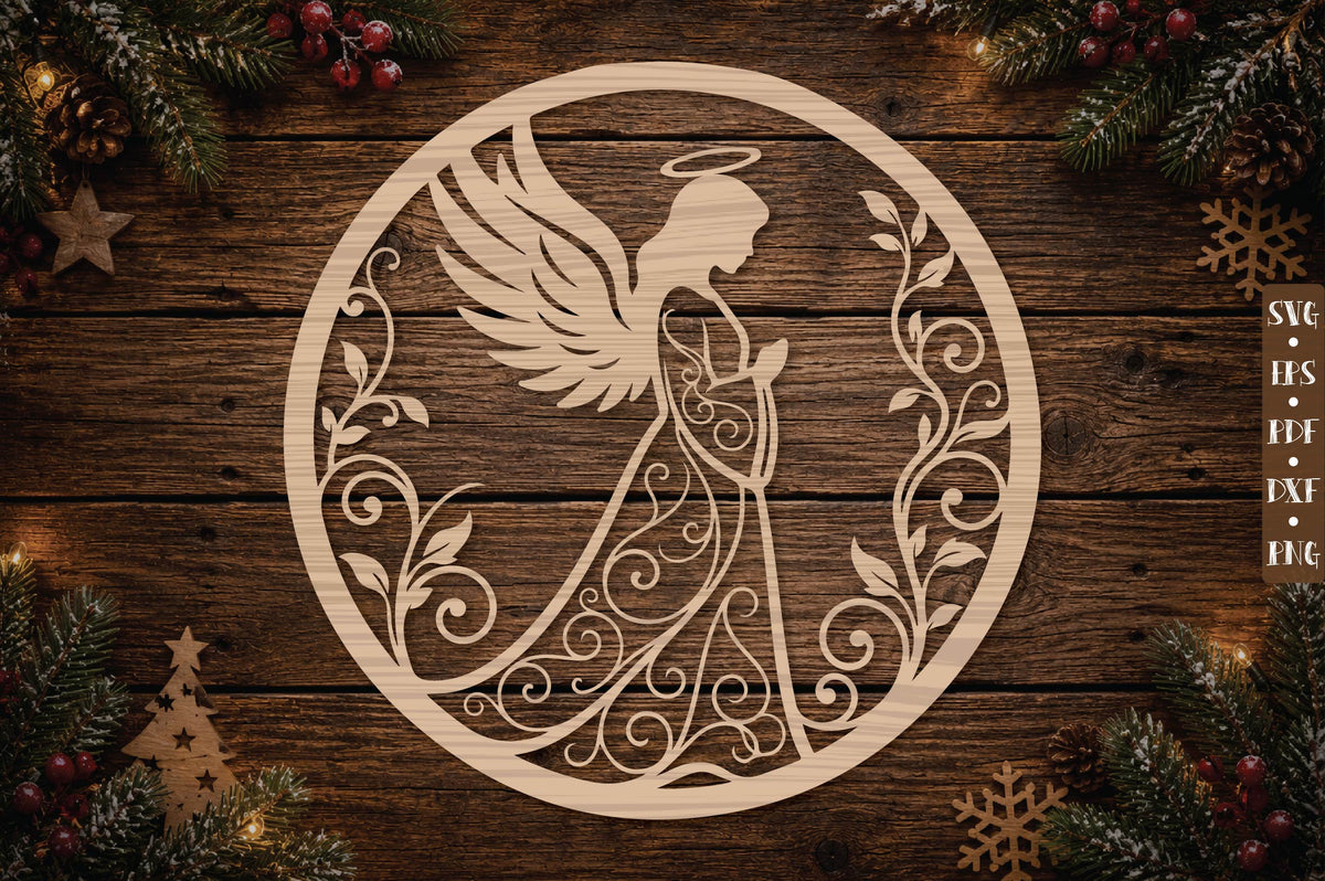 Christmas Angel Ornament SVG